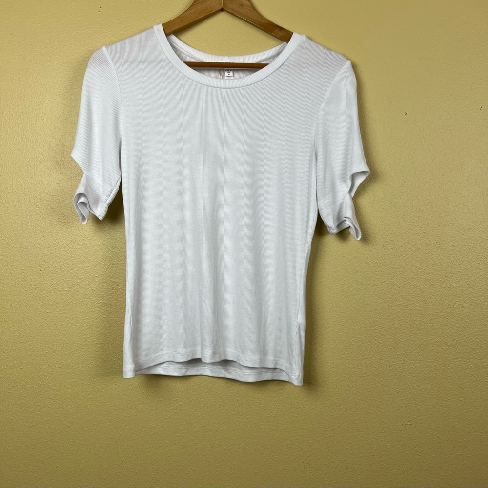 NWT LNA T-Shirt Tee Esso Top Ribbed Short Sleeve